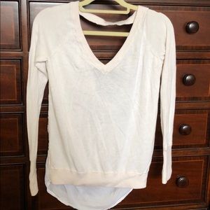 Lululemon athletica tinsel back sweater size 6